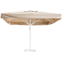 Horeca parasol, met volant, vierkant, beige, 4,5 meter