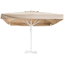Horeca parasol, met volant, vierkant, beige, 3,5 meter