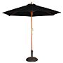 Parasol Bolero, rond, Zwart, 3 meter