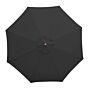 Parasol Bolero, rond, Zwart, 3 meter