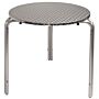 Bistrotafel Bolero, weerbestendig en stapelbaar, rond, RVS blad, 72(h)xØ70cm