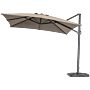 Horeca parasol, zwevend, vierkant, 3,0 x 3,0 mtr, taupe.