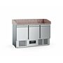 Ecofrost Pizzawerkbank 3 Deurs, 368L ,140Bx102Hx70D, 240W/230V