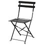 Inklapbare stalen stoelen Bolero, weerbestendig, zwart, 2 stuks