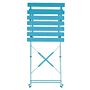 Inklapbare stalen stoelen Bolero, weerbestendig, blauw, 2 stuks