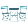 Inklapbare stalen stoelen Bolero, weerbestendig, blauw, 2 stuks