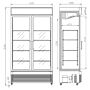 Koelkast Combisteel Bez- 780 GD, Glasdeuren, 780L, 112(b)x210(h)x59,5(d), 230V/450W