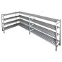 Combisteel rekwerk voor Koel/vriescel 74892100, 213(B)x 45(D)x170(H)cm