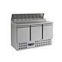 Saladette Combisteel, 3 deuren, 8x1/6GN, 137(b)x97(h)x70(d), 230V/340W