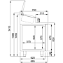 Saladette Combisteel, 2 deurs, RVS, 7x1/3GN, 140(b)x109(h)x70(d), 230V/300W