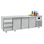 700 KOELWERKBANK 3 DEUREN 3 LADEN, Combisteel, 7489.5560