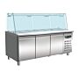 KOELWERKBANK GLAS RECHT 3 DEUREN 5X 1/1 GN PAN, Combisteel, 7950.0425