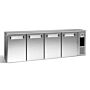 Flessenkoeling 4-Deurs, Chroom, Gamko E3/2222MUCS, 722 Flessen 33cl., 728L, ECO-Line, 2542x492x840/860-880mm