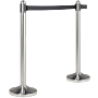 Afzetpaal met Zwart trekband, 13kg RVS