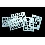 Securit krijtstiften stencil set. 6 Sjablonen set