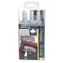 Securit Medium 610 watervaste krijtstiften etuis 2x Wit 2x Zwart