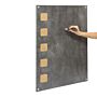 Krijtbord oersteen look met 4 kurk stukjes, Securit, 58x78x1.3 cm