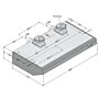 Afzuigkap Bartscher, Novy, CNS, 2 afzuigkanalen/700m³/h, 90(b)x17(h0x52(d)cm