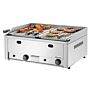 Lavasteengrill Bartscher gas, RVS, tafelmodel, 66(b)x28(h)x57(d), 8kW