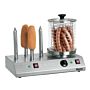 Hotdog apparaat Bartscher, RVS, 4 verwarmingsstaven, 230V/960W