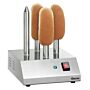 Hotdogspiestoaster Bartscher, RVS, met 4 toaststangen, 230V/190W