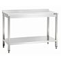 RVS Werktafel Bartscher, onderblad, achteropstand, 120(b)x60(d)x85(h)cm