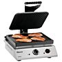 Contactgrill Bartscher, enkel, geribbeld/geribbeld,  vetopvang, 47(b)x24(h)x38(d), 230V/3000W