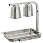 Warmhoudbrug infrarood Bartscher, aluminium, 230V/550W, incl GN1/1 bak 65mm diep   