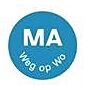 Perm. sticker 'ma weg op wo' 19 mm 1000/rol, doos van 12 stuks