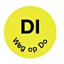 Perm. sticker 'di weg op do' 19 mm 1000/rol, doos van 12 stuks