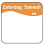 Makk. verwijderb. sticker zaterdag 25 mm 1000/rol, doos van 12 stuks