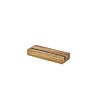 Acacia hout menu houder 20 x 3,2 x 7,5cm, doos van 1 stuks