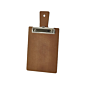 Houten menu/rekening klembord bruin A5, doos van 6 stuks