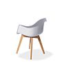 Design stoel Keeve, Wit, met armleuning, H 83 x L 53 x B 47 cm