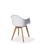 Design stoel Keeve, Wit, met armleuning, H 83 x L 53 x B 47 cm