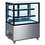 Gebaksvitrine Saro, 2 glasplaten, RVS, 270L, 92(b)x127(h)x68(d), 230V/480W