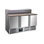 Pizzawerkbank Saro, 3 deuren, 8x1/6GN, 137(b)x102(h)x70(d), 230V/230W