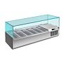 Opzetkoelvitrine Saro, 5x1/3 + 1x 1/2GN, 140 cm (B), 230V/150W