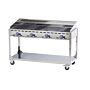 Hendi Greenfire Barbecue Propaangas, 4 Branders + Wielen, BBQ PRO 1400x612x(h)825 mm