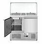 Saladette 2 Deurs, Glazen Opzetvitrine, 2x GN 1/1 en 3x GN 1/6, 900x700x(H)1300mm Hendi