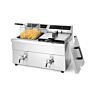 Hendi Inductie friteuse Kitchen Line - dubbel, RVS, 48,5(b)x58(d)x40,6(h)cm, 215029