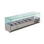 Opzetkoelvitrine Polar, 5x1/3GN+1x1/2GN, 120 cm(b), 230V/450W