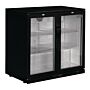 Polar G-serie 2-deurs barkoeling met klapdeuren zwart 208L, 90(h) x 90(b) x 52(d)cm, 230V/230W