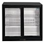 Polar G-serie 2-deurs barkoeling met schuifdeuren zwart 208L, 90(h) x 90(b) x 52(d)cm, 230V/230W