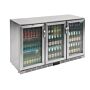 Polar G-serie 3-deurs barkoeling met klapdeuren RVS 330L, 90(h) x 135(b) x 52(d)cm, 230V/350W