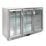 Polar G-serie 3-deurs barkoeling met klapdeuren RVS 330L, 90(h) x 135(b) x 52(d)cm, 230V/350W