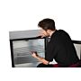 Polar G-serie laag model gekoelde bardisplay met klapdeur zwart 128L, 85(h) x 60(b) x 52(d)cm, 230V/180