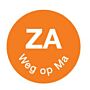 Perm. sticker 'za weg op ma' 19 mm 1000/rol, doos van 12 stuks