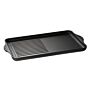 Eurolux Premium Grillplaat 43 x 28 x 2,5 cm, half geribbeld