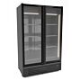 VRIESKAST 2 GLASDEUREN ZWART 1230L